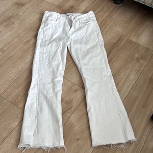 Just Black White Flare Wide Leg Denim